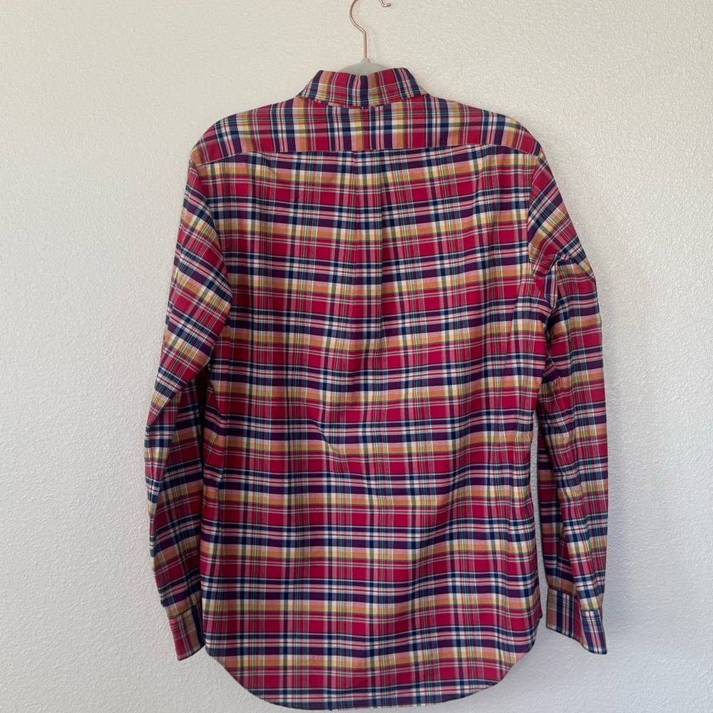 Polo Ralph Lauren Pink Colorful Plaid Men’s Button Up Shirt Pony Cotton M - Picture 4 of 5